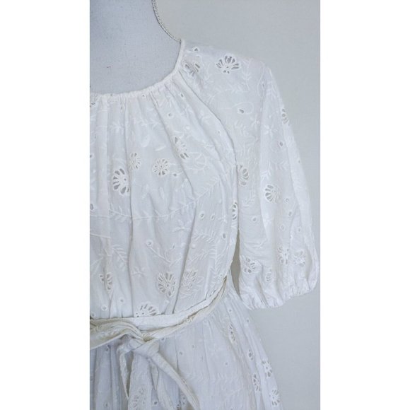 Aje Silvatica BRODERIE Midi Dress White - Picture 11 of 15